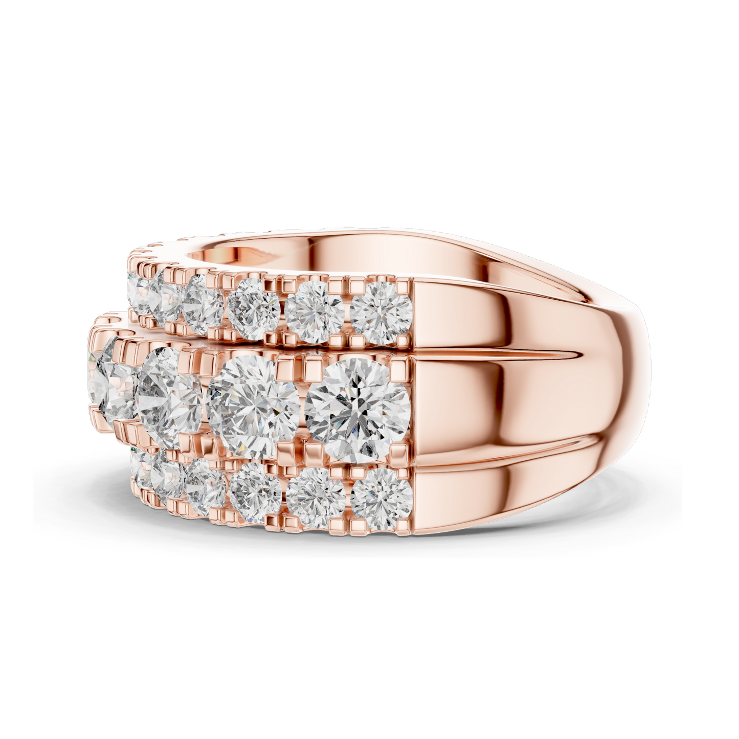 4.26 CT Lab Diamond & Moissanite Ring | VVS-VS-EF CVD Diamond | 18KT, 14KT, 10KT Gold & 925 Silver | Rose, Yellow, White Gold Options | Luxury Wedding Band