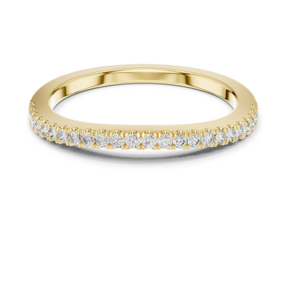 0.216 CT Lab-Grown Diamond Eternity Band | Round Brilliant Cut | 18KT, 14KT, 10KT Gold & 925 Silver | Rose, Yellow, White Gold Options | Luxury Fine Jewelry