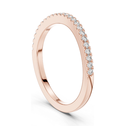 0.216 CT Lab-Grown Diamond Eternity Band | Round Brilliant Cut | 18KT, 14KT, 10KT Gold & 925 Silver | Rose, Yellow, White Gold Options | Luxury Fine Jewelry