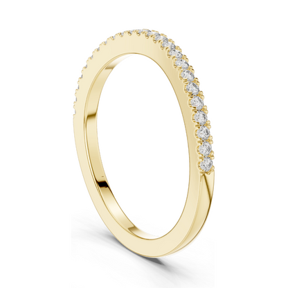0.216 CT Lab-Grown Diamond Eternity Band | Round Brilliant Cut | 18KT, 14KT, 10KT Gold & 925 Silver | Rose, Yellow, White Gold Options | Luxury Fine Jewelry