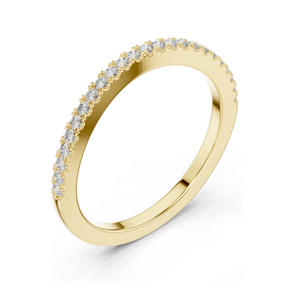 0.216 CT Lab-Grown Diamond Eternity Band | Round Brilliant Cut | 18KT, 14KT, 10KT Gold & 925 Silver | Rose, Yellow, White Gold Options | Luxury Fine Jewelry