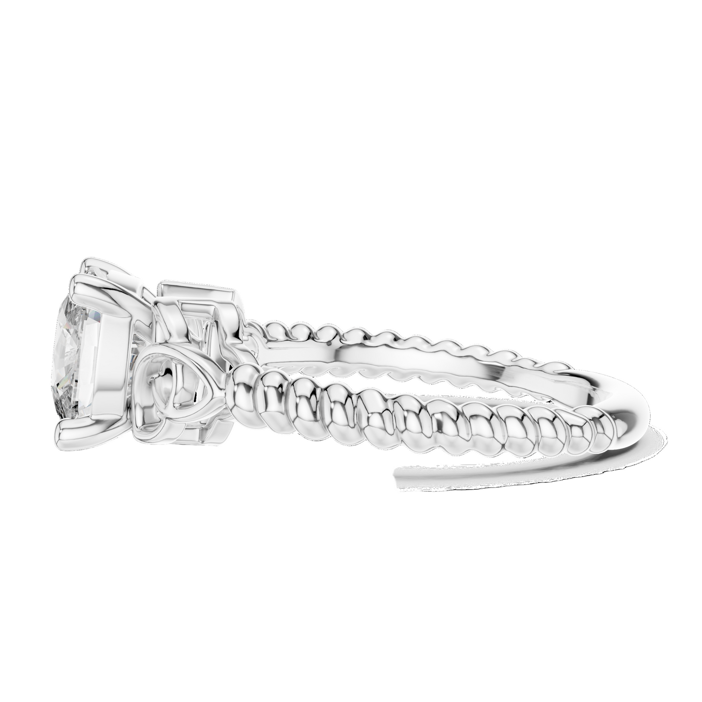 2.43 CT Lab-Grown VVS-VS EF CVD Diamond Ring for Women | 18KT, 14KT, 10KT Gold & 925 Silver | Moissanite & Diamond Options | Rose, Yellow, White Gold