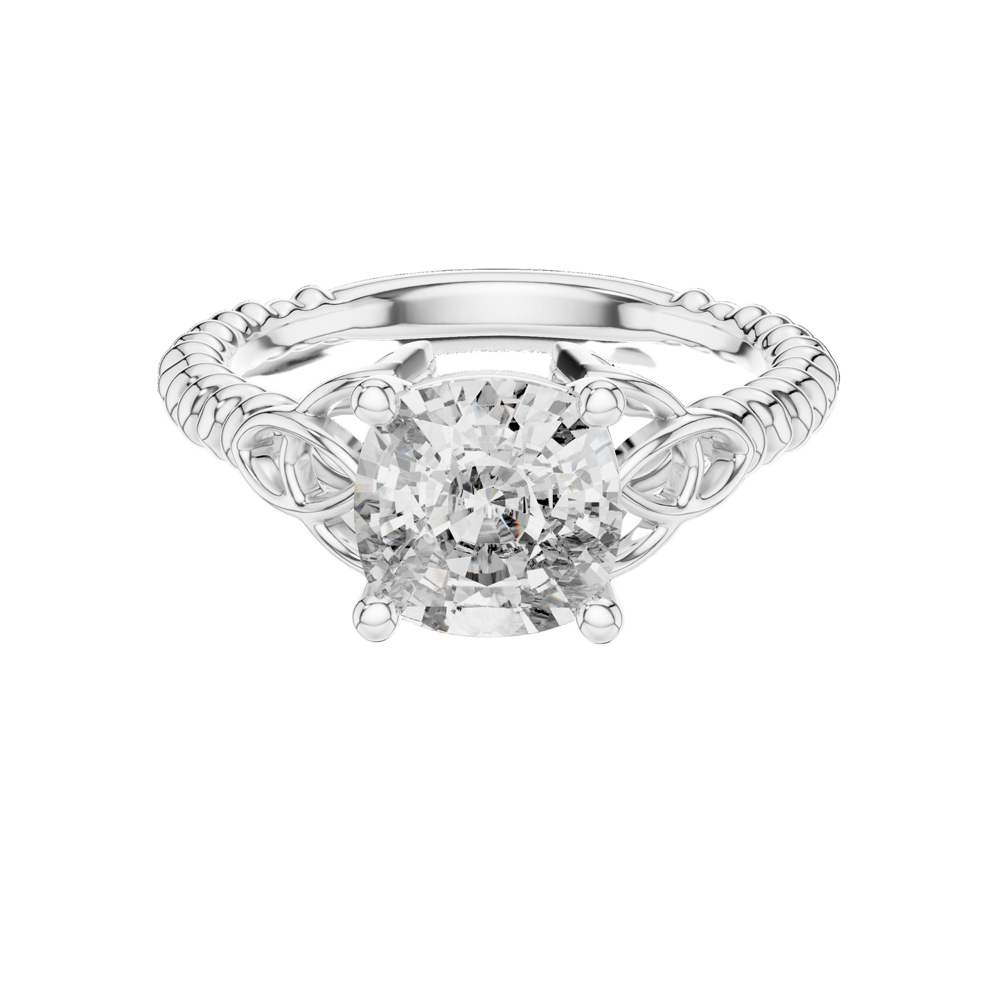 2.43 CT Lab-Grown VVS-VS EF CVD Diamond Ring for Women | 18KT, 14KT, 10KT Gold & 925 Silver | Moissanite & Diamond Options | Rose, Yellow, White Gold