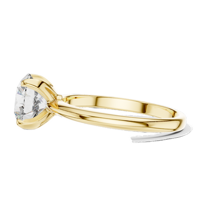1.5 CT Lab-Grown VVS-VS EF CVD Diamond Engagement Ring for Women | 18KT, 14KT, 10KT Gold & 925 Silver | Moissanite & Diamond Options | Rose, Yellow, White Gold