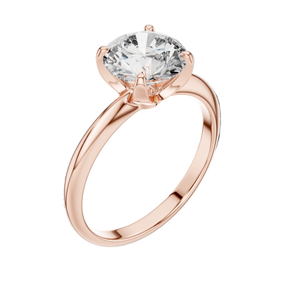 1.5 CT Lab-Grown VVS-VS EF CVD Diamond Engagement Ring for Women | 18KT, 14KT, 10KT Gold & 925 Silver | Moissanite & Diamond Options | Rose, Yellow, White Gold