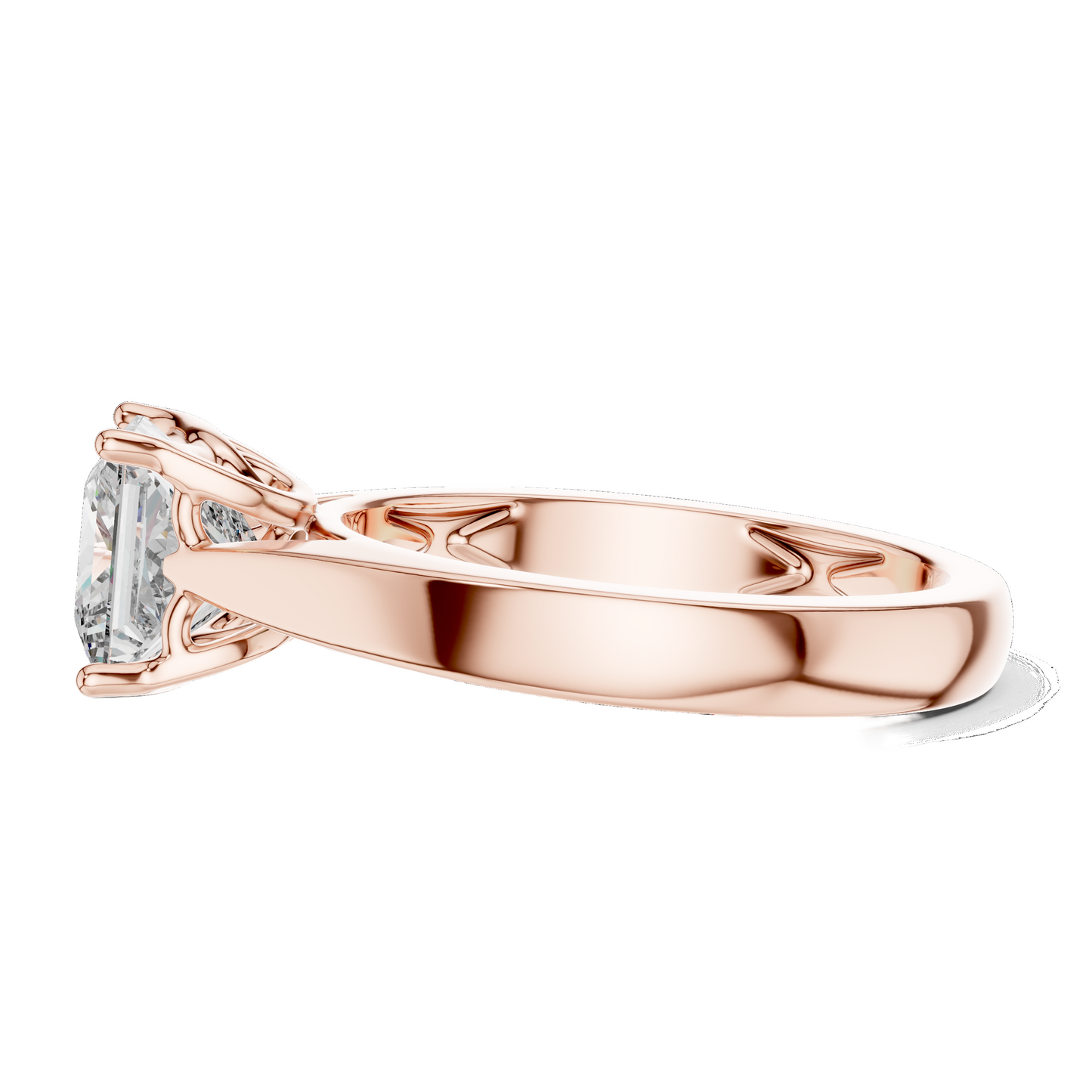 1.5 CT Princess Cut Lab-Grown Diamond Ring for Women | VVS-VS EF CVD Diamonds | 18KT, 14KT, 10KT Gold & 925 Silver | Moissanite Option | Rose, Yellow, White Gold