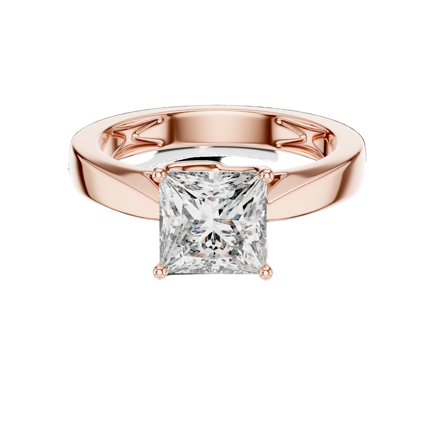 1.5 CT Princess Cut Lab-Grown Diamond Ring for Women | VVS-VS EF CVD Diamonds | 18KT, 14KT, 10KT Gold & 925 Silver | Moissanite Option | Rose, Yellow, White Gold