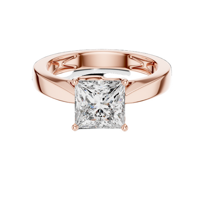 1.5 CT Princess Cut Lab-Grown Diamond Ring for Women | VVS-VS EF CVD Diamonds | 18KT, 14KT, 10KT Gold & 925 Silver | Moissanite Option | Rose, Yellow, White Gold
