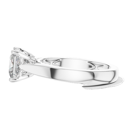 1.5 CT Princess Cut Lab-Grown Diamond Ring for Women | VVS-VS EF CVD Diamonds | 18KT, 14KT, 10KT Gold & 925 Silver | Moissanite Option | Rose, Yellow, White Gold