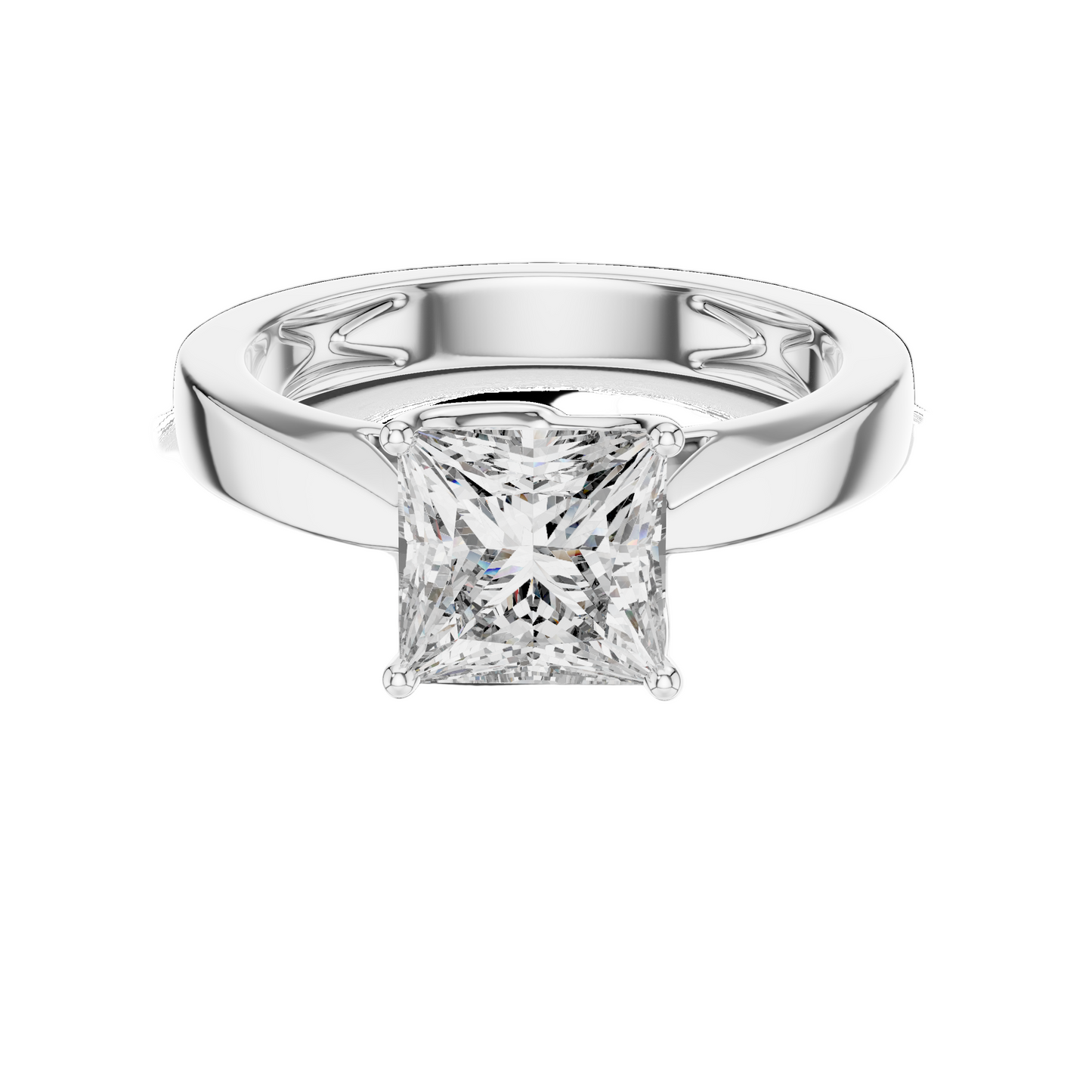 1.5 CT Princess Cut Lab-Grown Diamond Ring for Women | VVS-VS EF CVD Diamonds | 18KT, 14KT, 10KT Gold & 925 Silver | Moissanite Option | Rose, Yellow, White Gold