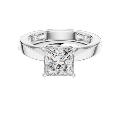 1.5 CT Princess Cut Lab-Grown Diamond Ring for Women | VVS-VS EF CVD Diamonds | 18KT, 14KT, 10KT Gold & 925 Silver | Moissanite Option | Rose, Yellow, White Gold