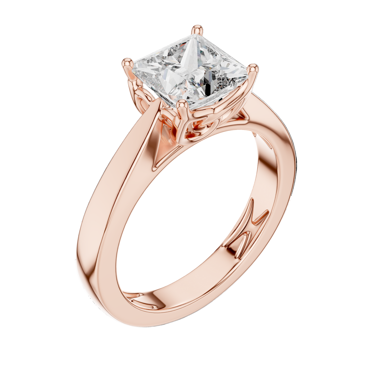 1.5 CT Princess Cut Lab-Grown Diamond Ring for Women | VVS-VS EF CVD Diamonds | 18KT, 14KT, 10KT Gold & 925 Silver | Moissanite Option | Rose, Yellow, White Gold