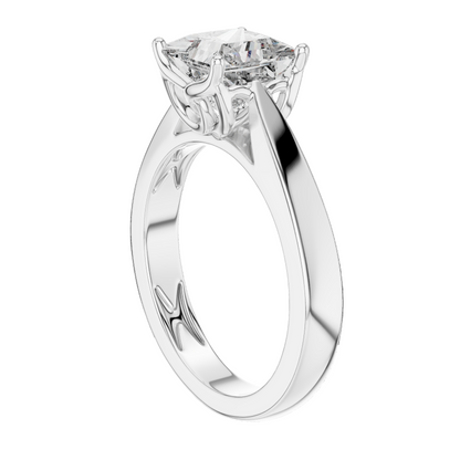 1.5 CT Princess Cut Lab-Grown Diamond Ring for Women | VVS-VS EF CVD Diamonds | 18KT, 14KT, 10KT Gold & 925 Silver | Moissanite Option | Rose, Yellow, White Gold