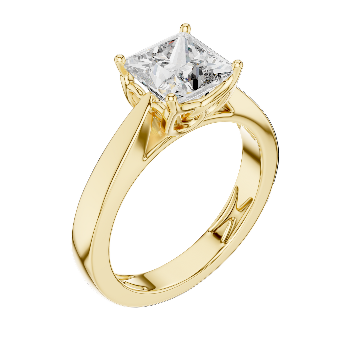 1.5 CT Princess Cut Lab-Grown Diamond Ring for Women | VVS-VS EF CVD Diamonds | 18KT, 14KT, 10KT Gold & 925 Silver | Moissanite Option | Rose, Yellow, White Gold