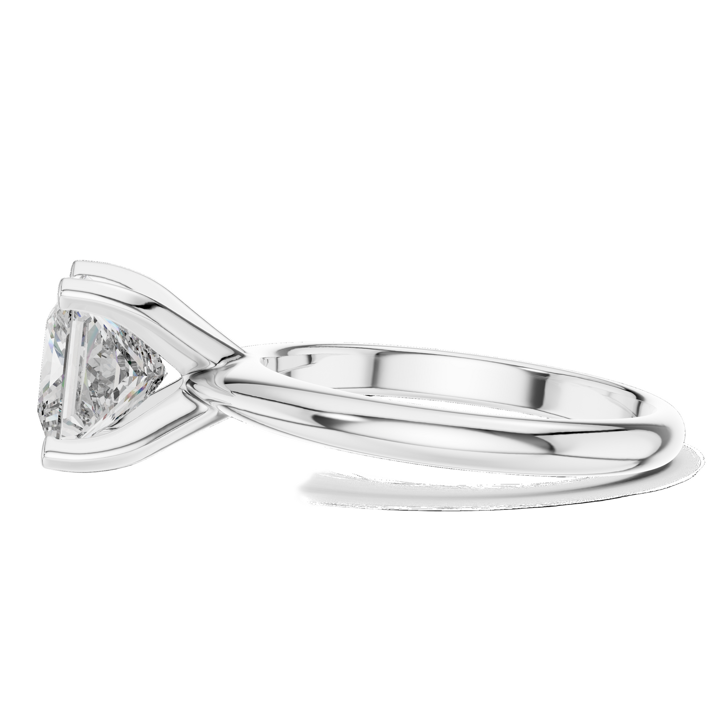 2 CT Princess Cut Lab-Grown Diamond Ring for Women | VVS-VS EF CVD Diamond | 18KT, 14KT, 10KT Gold & 925 Silver | Rose, Yellow, White Gold & Moissanite Options