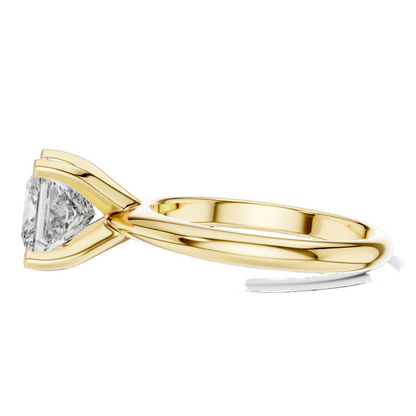 2 CT Princess Cut Lab-Grown Diamond Ring for Women | VVS-VS EF CVD Diamond | 18KT, 14KT, 10KT Gold & 925 Silver | Rose, Yellow, White Gold & Moissanite Options