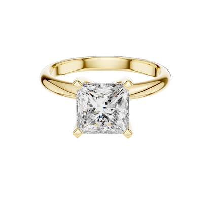 2 CT Princess Cut Lab-Grown Diamond Ring for Women | VVS-VS EF CVD Diamond | 18KT, 14KT, 10KT Gold & 925 Silver | Rose, Yellow, White Gold & Moissanite Options
