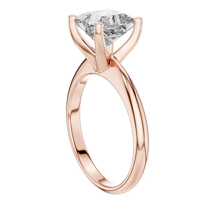 2 CT Princess Cut Lab-Grown Diamond Ring for Women | VVS-VS EF CVD Diamond | 18KT, 14KT, 10KT Gold & 925 Silver | Rose, Yellow, White Gold & Moissanite Options