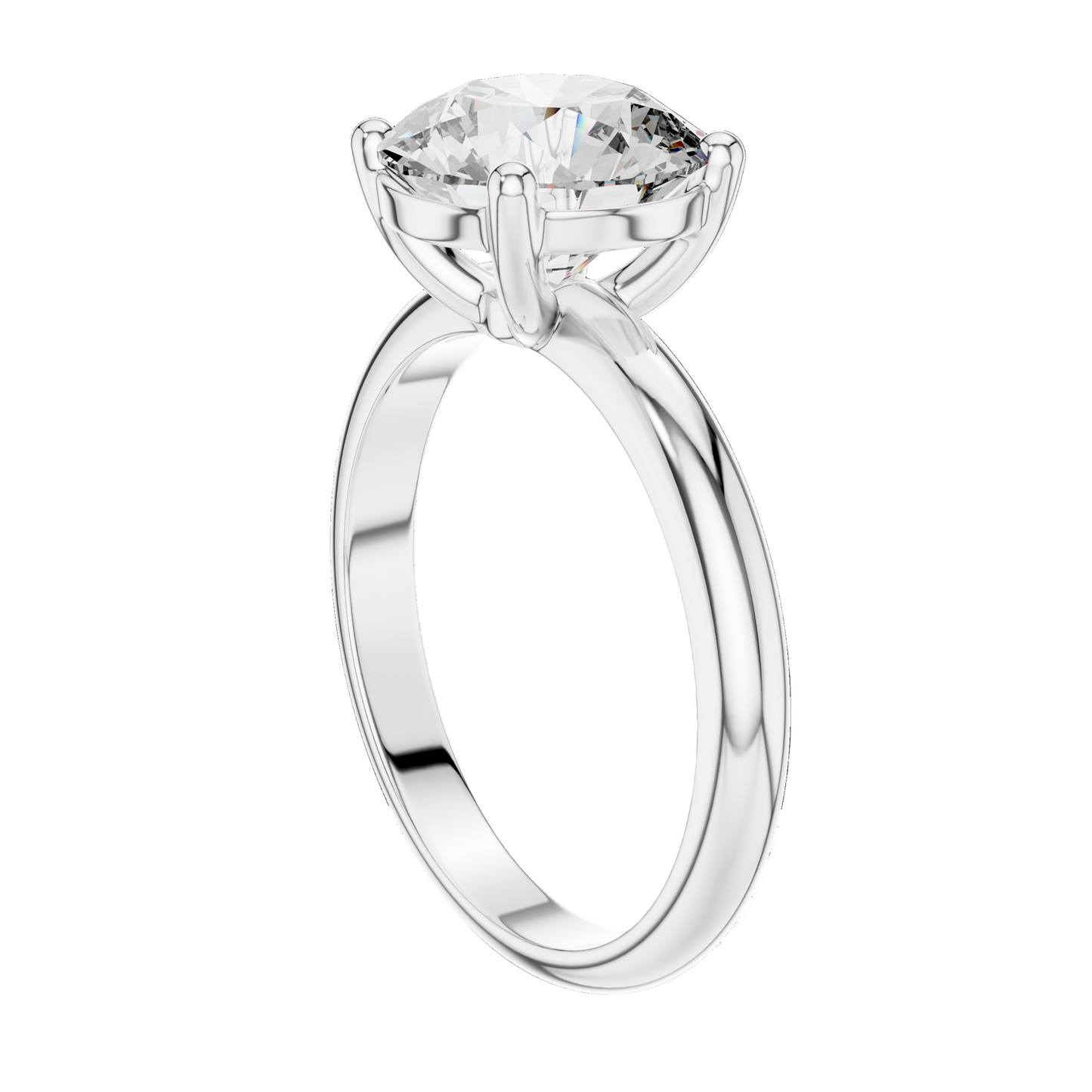 2.5 CT Round Brilliant Cut Lab-Grown Diamond Ring for Women | VVS-VS EF CVD Diamond | 18KT, 14KT, 10KT Gold & 925 Silver | Rose, Yellow, White Gold & Moissanite Options