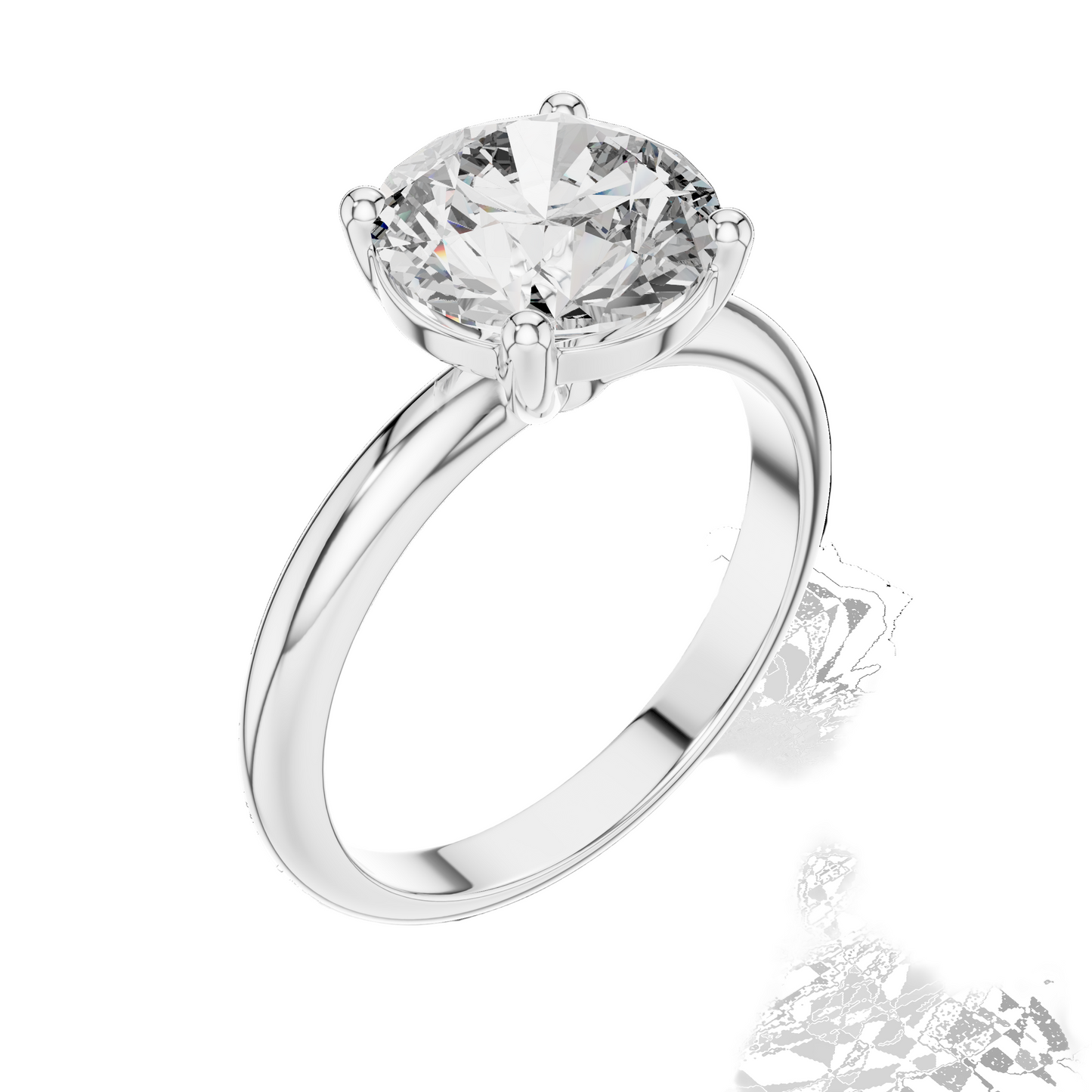 2.5 CT Round Brilliant Cut Lab-Grown Diamond Ring for Women | VVS-VS EF CVD Diamond | 18KT, 14KT, 10KT Gold & 925 Silver | Rose, Yellow, White Gold & Moissanite Options