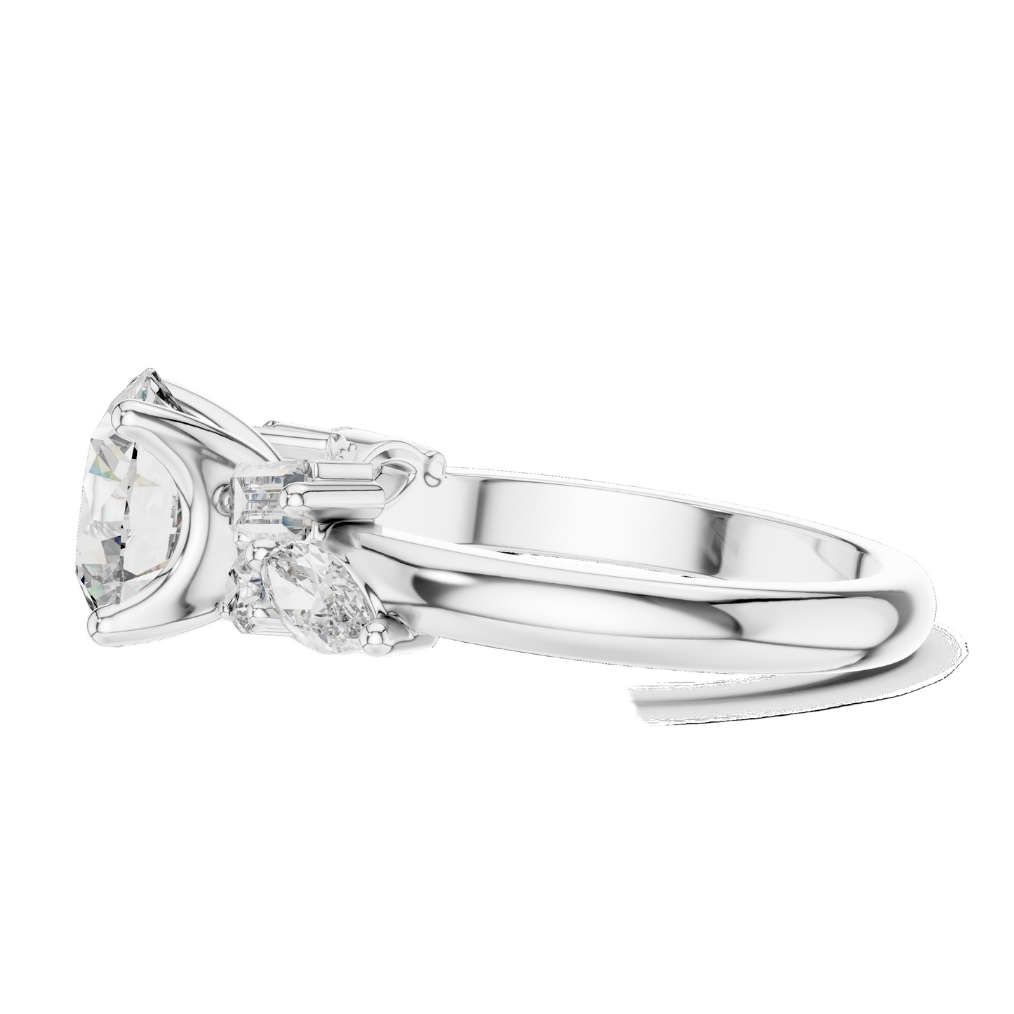 2.786 CT Round Brilliant Lab Diamond Ring for Women | VVS-VS EF CVD Diamonds | Multi-Cut Stones | 18KT, 14KT, 10KT Gold & 925 Silver | Moissanite Option | Rose, Yellow, White Gold