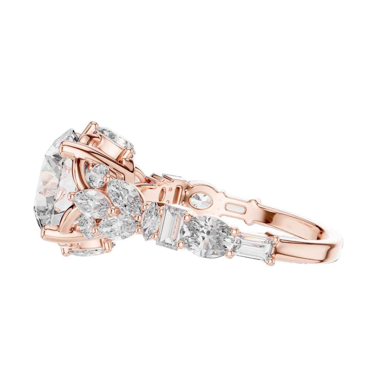 4.044 CT Lab Diamond Solitaire Ring for Women | VVS-VS EF Clarity | 18KT, 14KT, 10KT Gold & 925 Silver | Rose, Yellow, White Gold & Moissanite Options