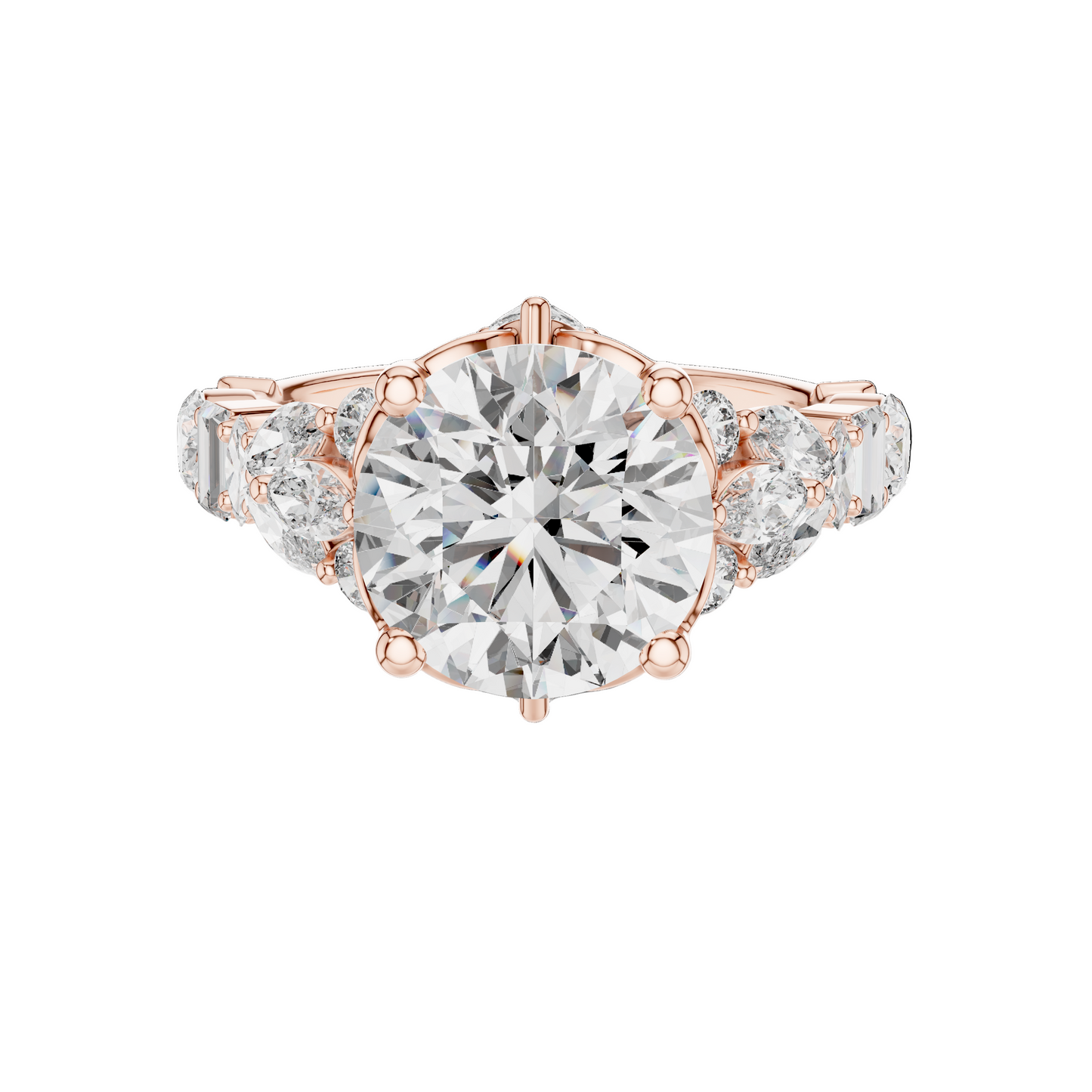 4.044 CT Lab Diamond Solitaire Ring for Women | VVS-VS EF Clarity | 18KT, 14KT, 10KT Gold & 925 Silver | Rose, Yellow, White Gold & Moissanite Options