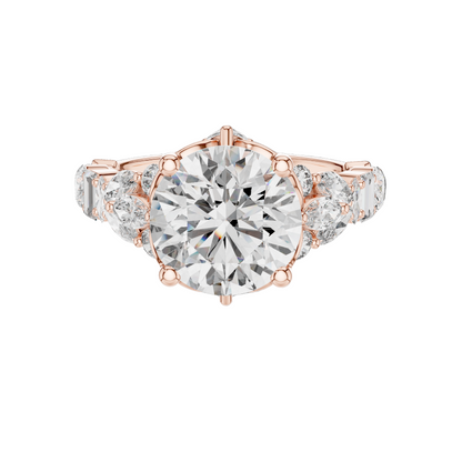 4.044 CT Lab Diamond Solitaire Ring for Women | VVS-VS EF Clarity | 18KT, 14KT, 10KT Gold & 925 Silver | Rose, Yellow, White Gold & Moissanite Options