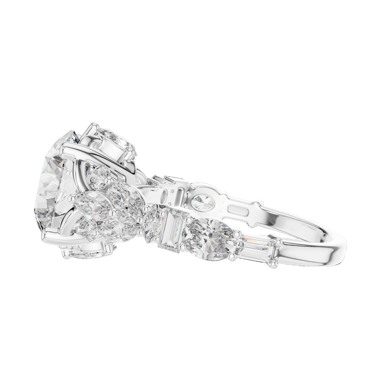 4.044 CT Lab Diamond Solitaire Ring for Women | VVS-VS EF Clarity | 18KT, 14KT, 10KT Gold & 925 Silver | Rose, Yellow, White Gold & Moissanite Options