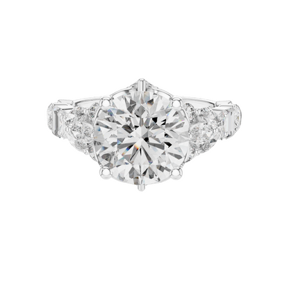4.044 CT Lab Diamond Solitaire Ring for Women | VVS-VS EF Clarity | 18KT, 14KT, 10KT Gold & 925 Silver | Rose, Yellow, White Gold & Moissanite Options