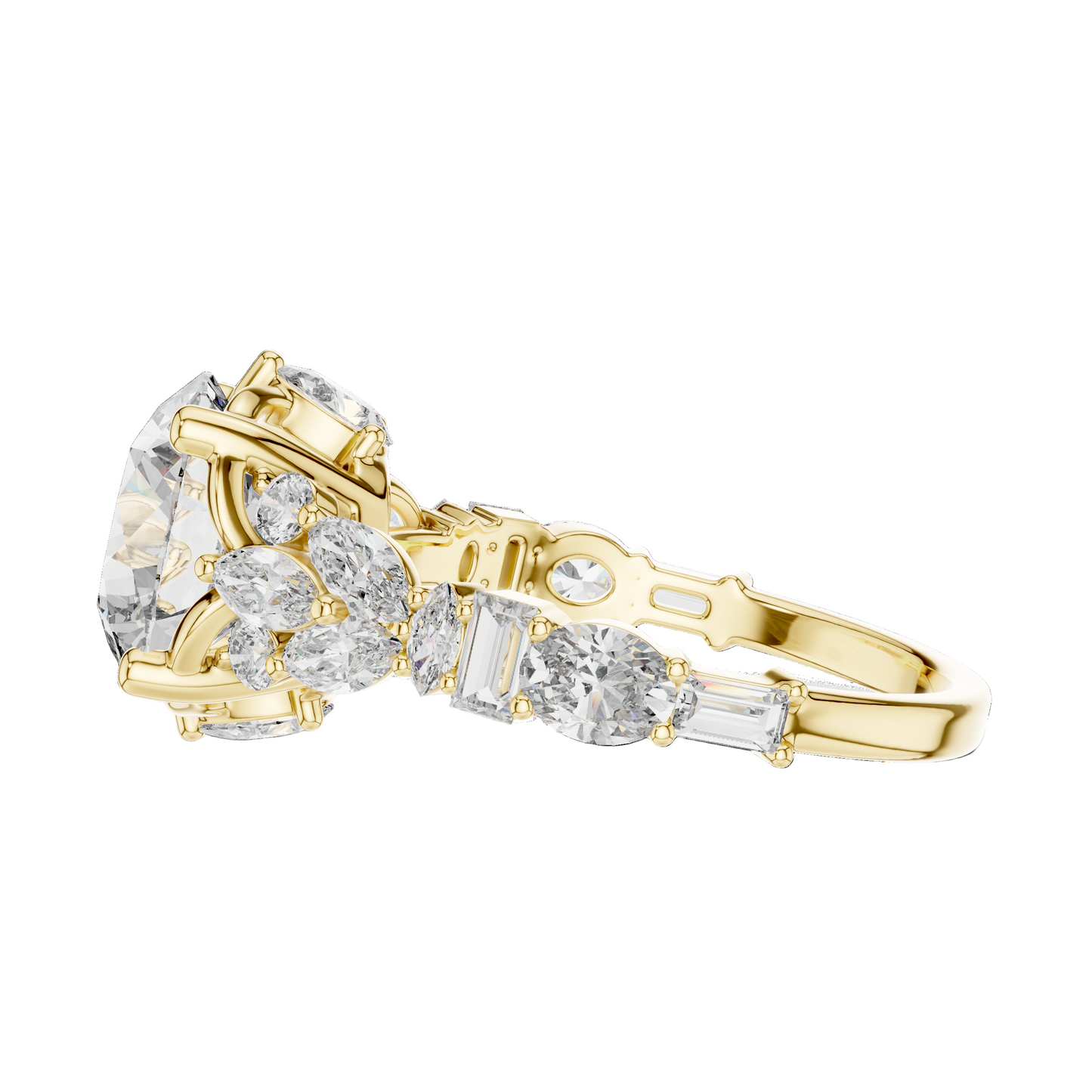 4.044 CT Lab Diamond Solitaire Ring for Women | VVS-VS EF Clarity | 18KT, 14KT, 10KT Gold & 925 Silver | Rose, Yellow, White Gold & Moissanite Options