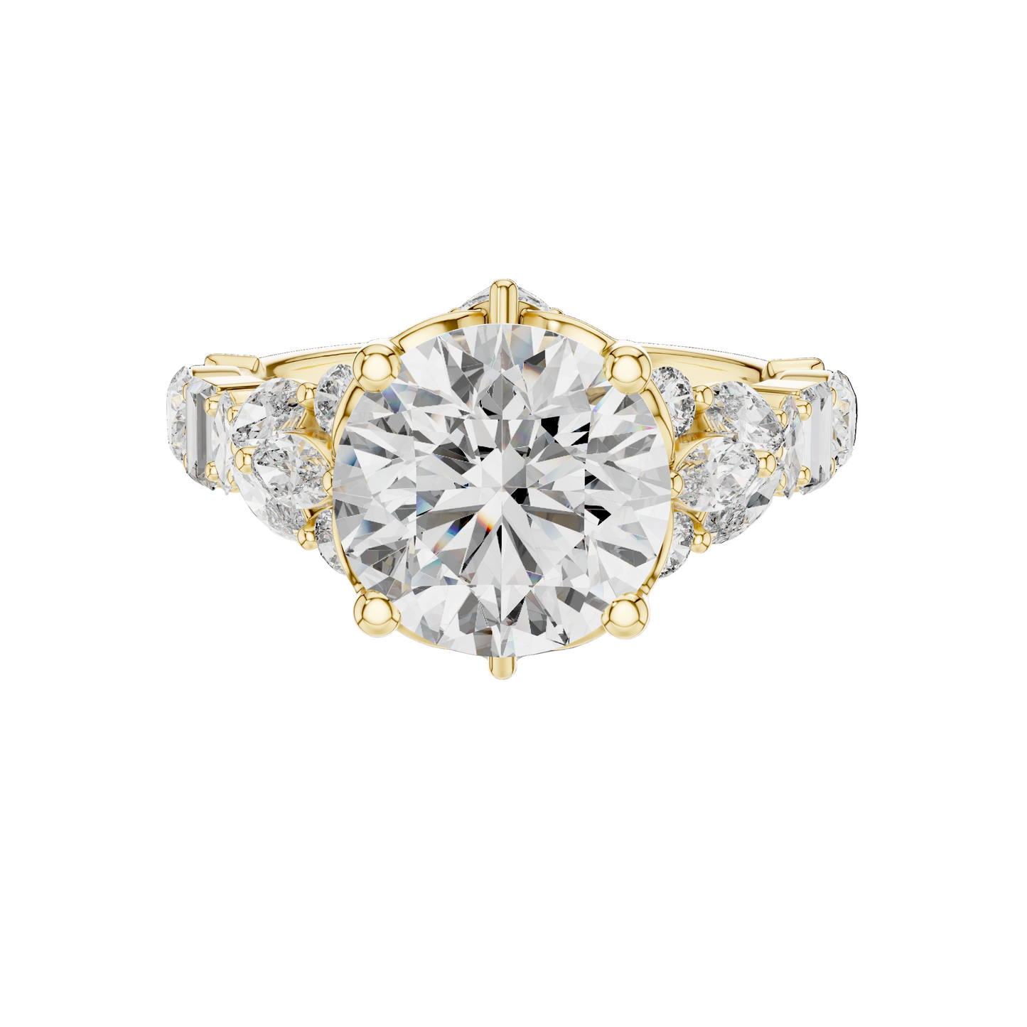 4.044 CT Lab Diamond Solitaire Ring for Women | VVS-VS EF Clarity | 18KT, 14KT, 10KT Gold & 925 Silver | Rose, Yellow, White Gold & Moissanite Options