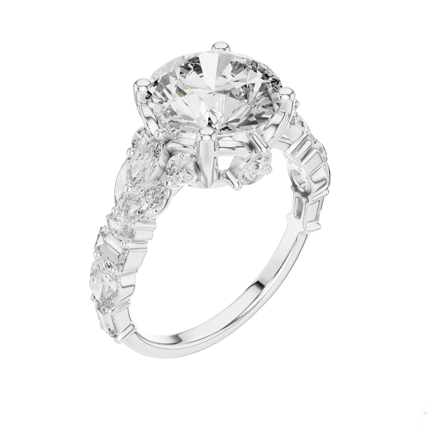 4.044 CT Lab Diamond Solitaire Ring for Women | VVS-VS EF Clarity | 18KT, 14KT, 10KT Gold & 925 Silver | Rose, Yellow, White Gold & Moissanite Options