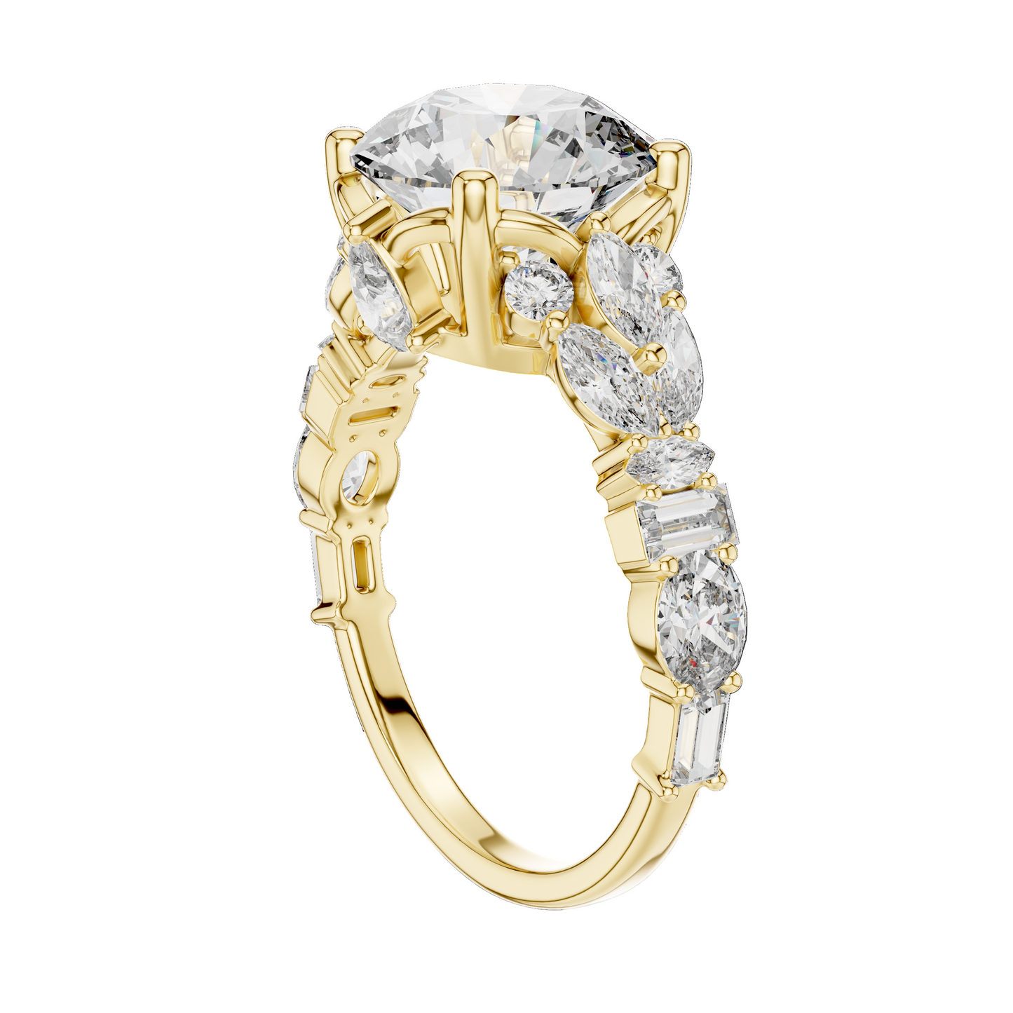 4.044 CT Lab Diamond Solitaire Ring for Women | VVS-VS EF Clarity | 18KT, 14KT, 10KT Gold & 925 Silver | Rose, Yellow, White Gold & Moissanite Options