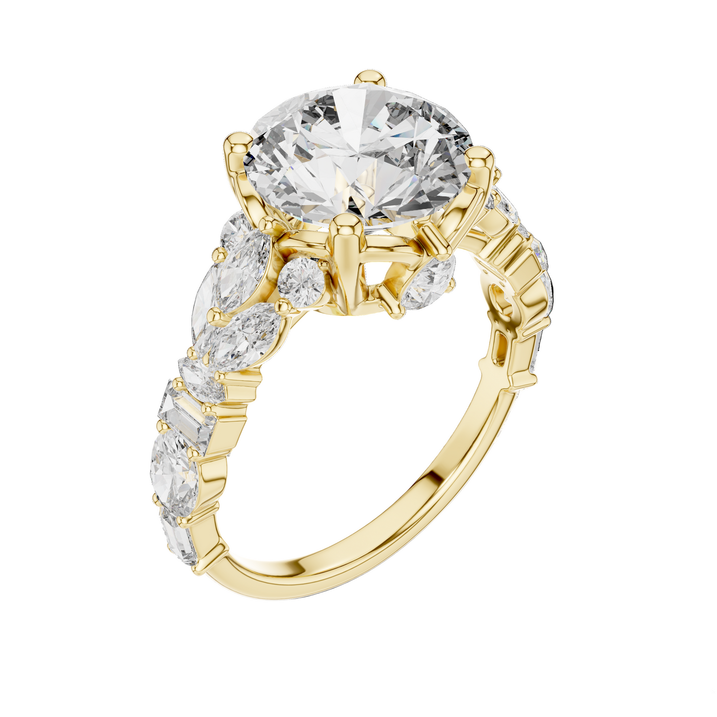 4.044 CT Lab Diamond Solitaire Ring for Women | VVS-VS EF Clarity | 18KT, 14KT, 10KT Gold & 925 Silver | Rose, Yellow, White Gold & Moissanite Options