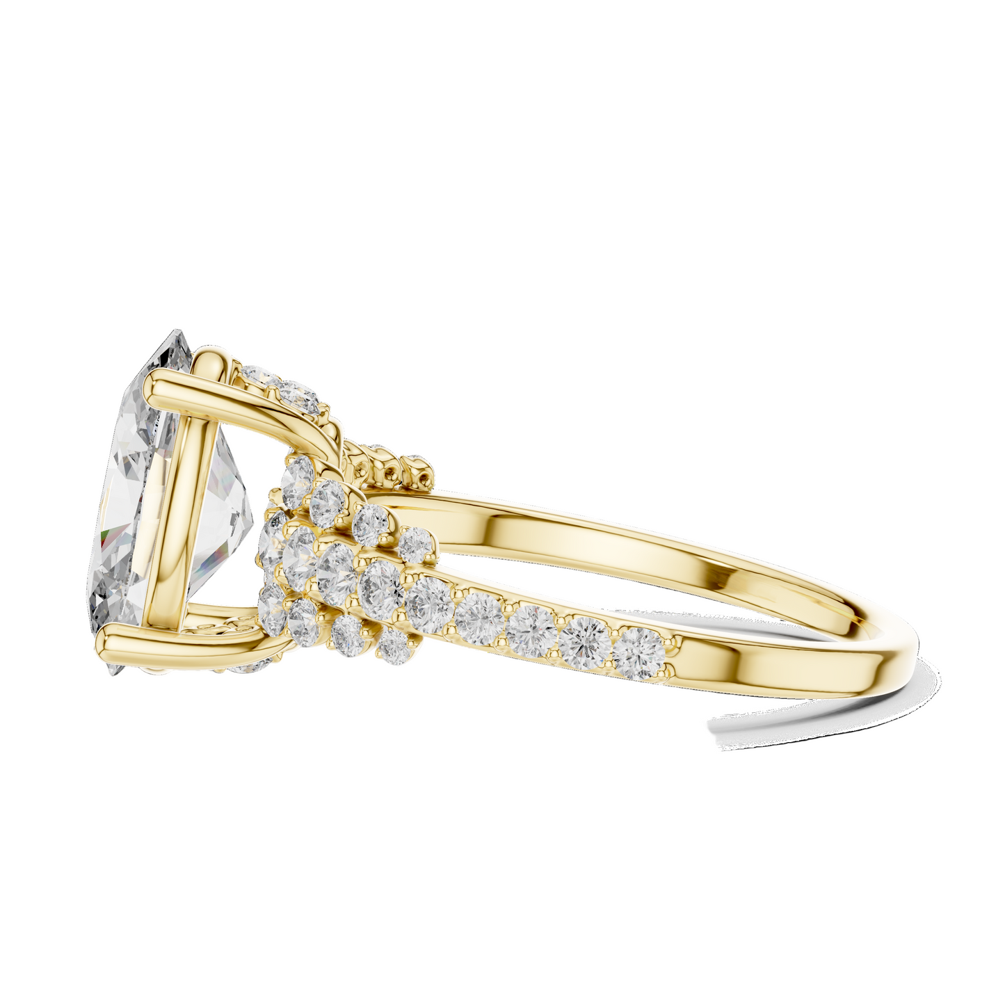2.57 CT Oval Lab Diamond Ring for Women | VVS-VS EF Clarity | 18KT, 14KT, 10KT Gold & 925 Silver | Moissanite Option Available | Rose, Yellow, White Gold