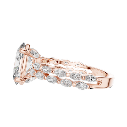 2.72 CT Lab Diamond Oval Solitaire Ring for Women | VVS-VS EF Clarity | 18KT, 14KT, 10KT Gold & 925 Silver | Rose, Yellow, White Gold & Moissanite Options