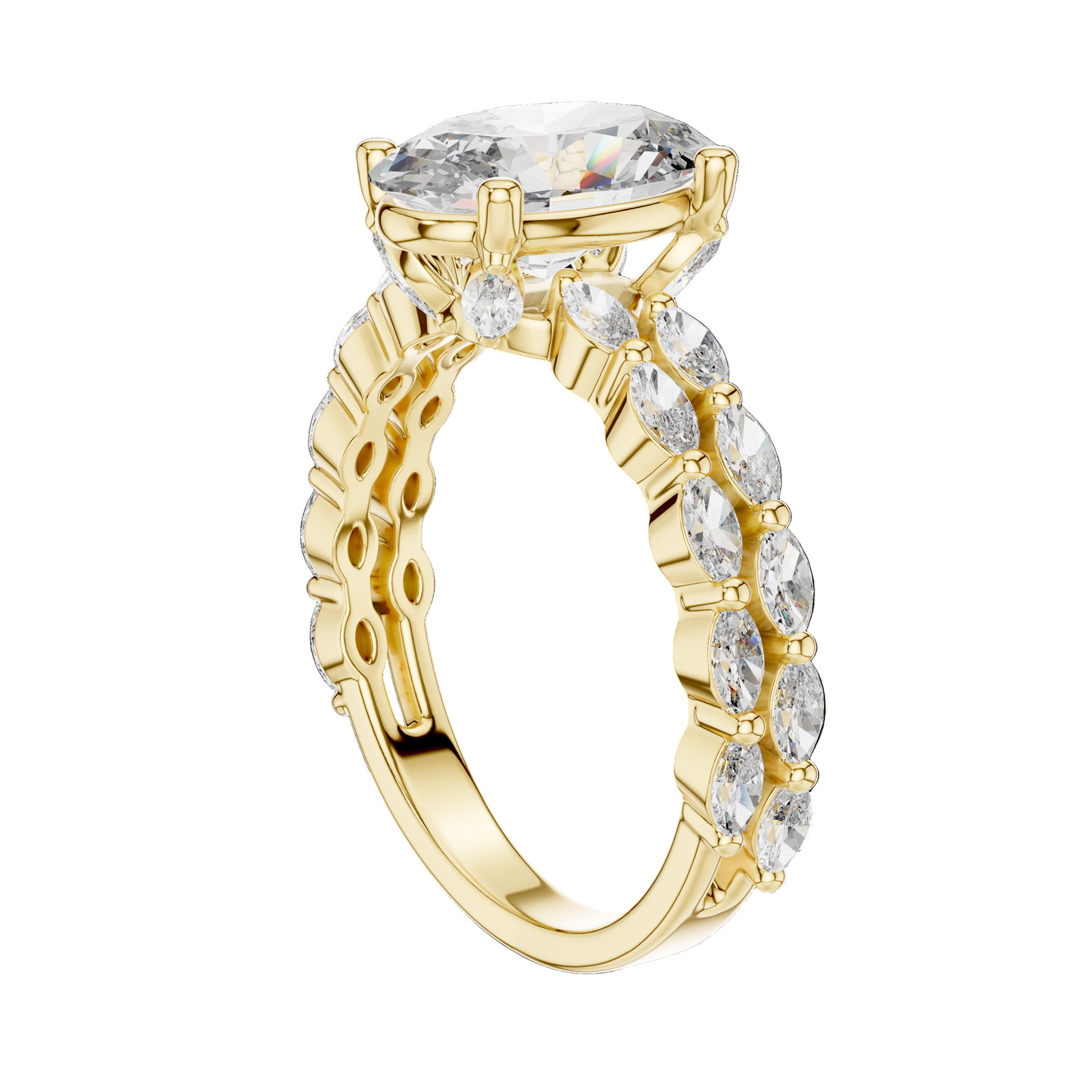 2.72 CT Lab Diamond Oval Solitaire Ring for Women | VVS-VS EF Clarity | 18KT, 14KT, 10KT Gold & 925 Silver | Rose, Yellow, White Gold & Moissanite Options
