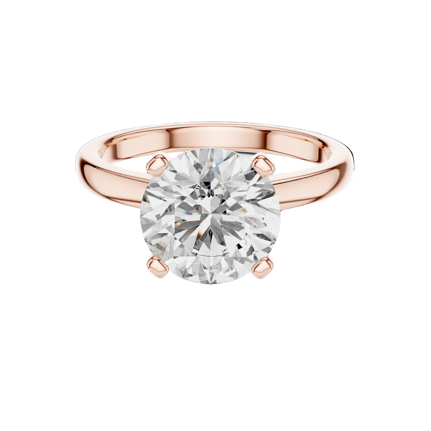 2.5 CT Round Brilliant Cut Lab-Grown Diamond Solitaire Ring for Women | VVS-VS EF CVD Diamond | 18KT, 14KT, 10KT Gold & 925 Silver | Moissanite Option | Rose, Yellow, White Gold