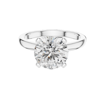 2.5 CT Round Brilliant Cut Lab-Grown Diamond Solitaire Ring for Women | VVS-VS EF CVD Diamond | 18KT, 14KT, 10KT Gold & 925 Silver | Moissanite Option | Rose, Yellow, White Gold