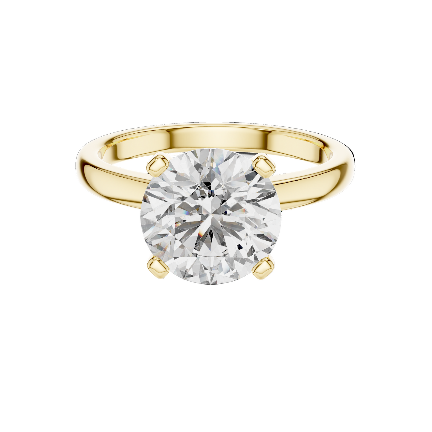 2.5 CT Round Brilliant Cut Lab-Grown Diamond Solitaire Ring for Women | VVS-VS EF CVD Diamond | 18KT, 14KT, 10KT Gold & 925 Silver | Moissanite Option | Rose, Yellow, White Gold