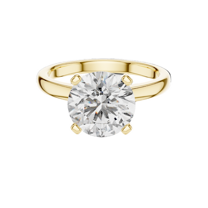 2.5 CT Round Brilliant Cut Lab-Grown Diamond Solitaire Ring for Women | VVS-VS EF CVD Diamond | 18KT, 14KT, 10KT Gold & 925 Silver | Moissanite Option | Rose, Yellow, White Gold