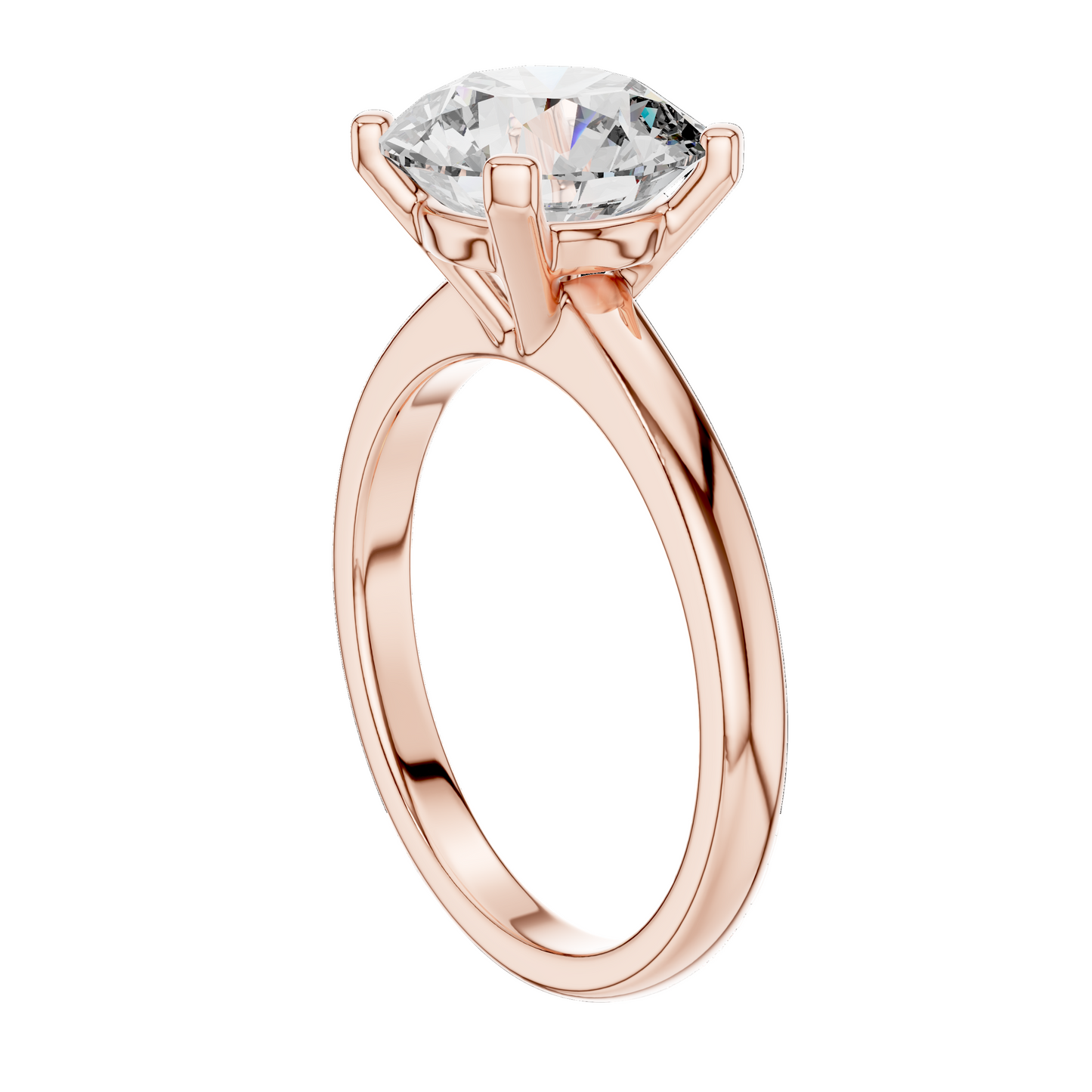2.5 CT Round Brilliant Cut Lab-Grown Diamond Solitaire Ring for Women | VVS-VS EF CVD Diamond | 18KT, 14KT, 10KT Gold & 925 Silver | Moissanite Option | Rose, Yellow, White Gold