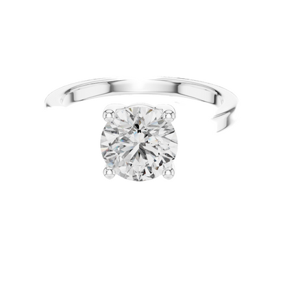 1.5 CT Lab Diamond Solitaire Ring for Women | VVS-VS EF Clarity | 18KT, 14KT, 10KT Gold & 925 Silver | Rose, Yellow, White Gold & Moissanite Options