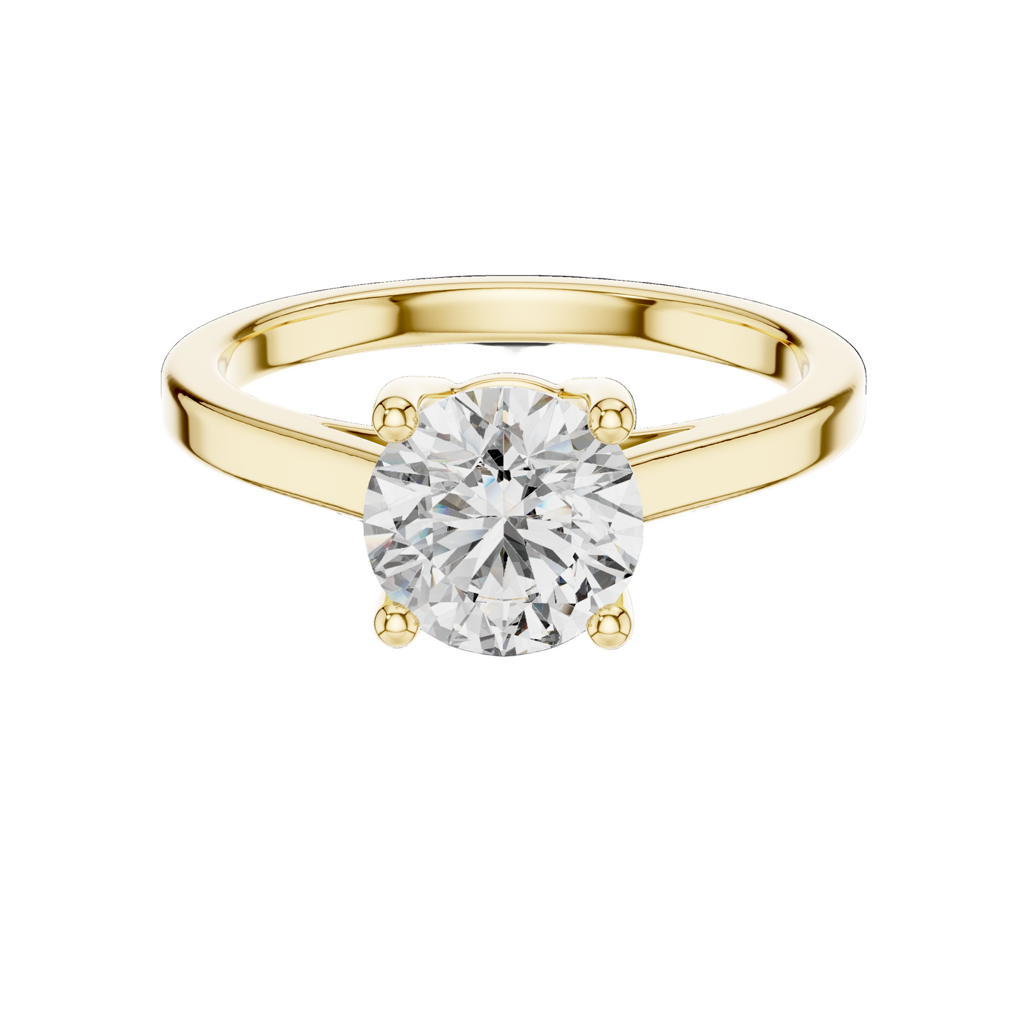 1.5 CT Lab Diamond Solitaire Ring for Women | VVS-VS EF Clarity | 18KT, 14KT, 10KT Gold & 925 Silver | Rose, Yellow, White Gold & Moissanite Options