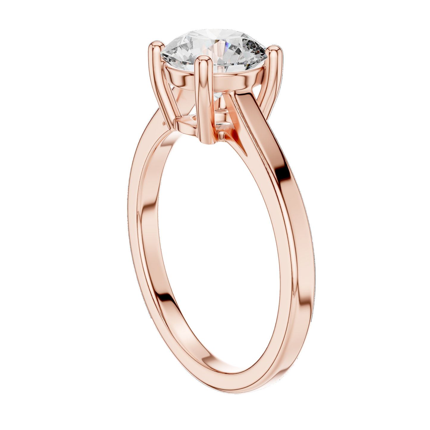 1.5 CT Lab Diamond Solitaire Ring for Women | VVS-VS EF Clarity | 18KT, 14KT, 10KT Gold & 925 Silver | Rose, Yellow, White Gold & Moissanite Options