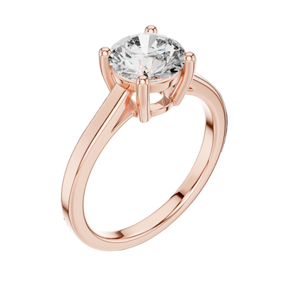 1.5 CT Lab Diamond Solitaire Ring for Women | VVS-VS EF Clarity | 18KT, 14KT, 10KT Gold & 925 Silver | Rose, Yellow, White Gold & Moissanite Options
