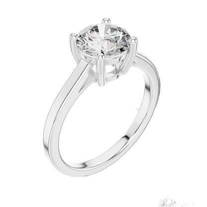 1.5 CT Lab Diamond Solitaire Ring for Women | VVS-VS EF Clarity | 18KT, 14KT, 10KT Gold & 925 Silver | Rose, Yellow, White Gold & Moissanite Options