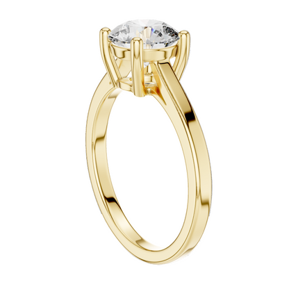 1.5 CT Lab Diamond Solitaire Ring for Women | VVS-VS EF Clarity | 18KT, 14KT, 10KT Gold & 925 Silver | Rose, Yellow, White Gold & Moissanite Options