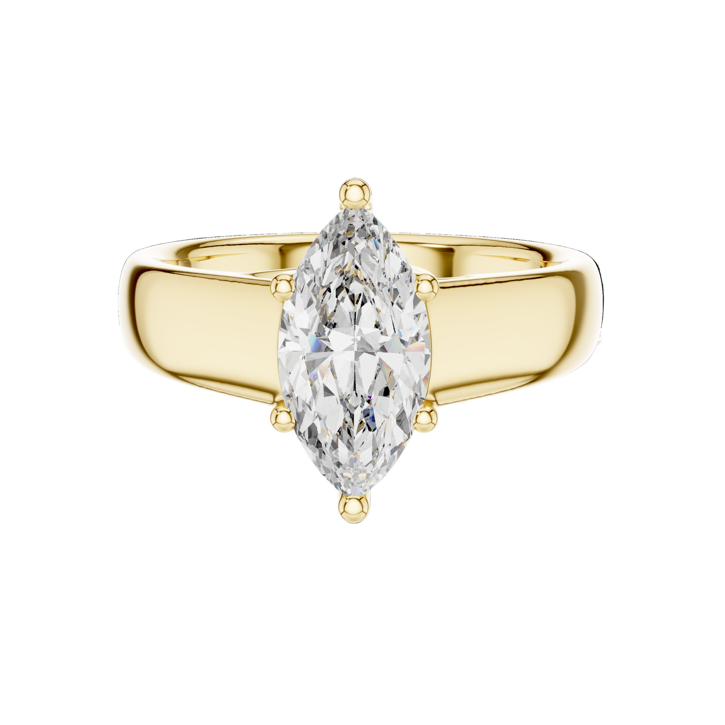 2.00 CT Marquise Lab Diamond Ring for Women | VVS–VS EF Clarity | 18KT, 14KT, 10KT Gold & 925 Silver | Rose, Yellow, White Gold & Moissanite Option